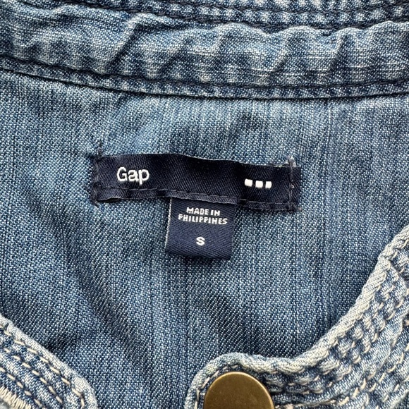 Gap Distressed Denim Chambray Short Dress - Picture 4 of 8